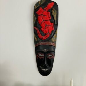 Handcrafted Black and Red Tribal Mask